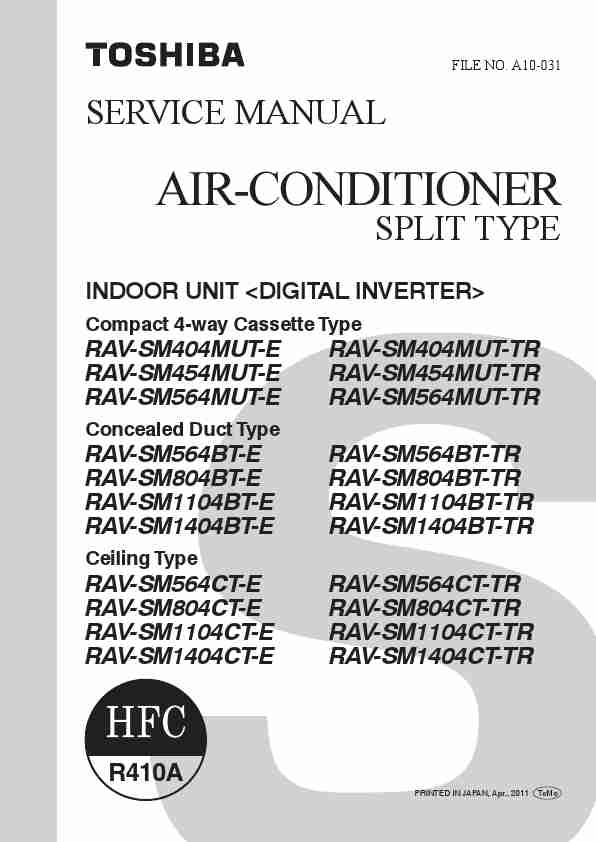 Toshiba Air Conditioner CONCEALED DUCK TYPE-page_pdf